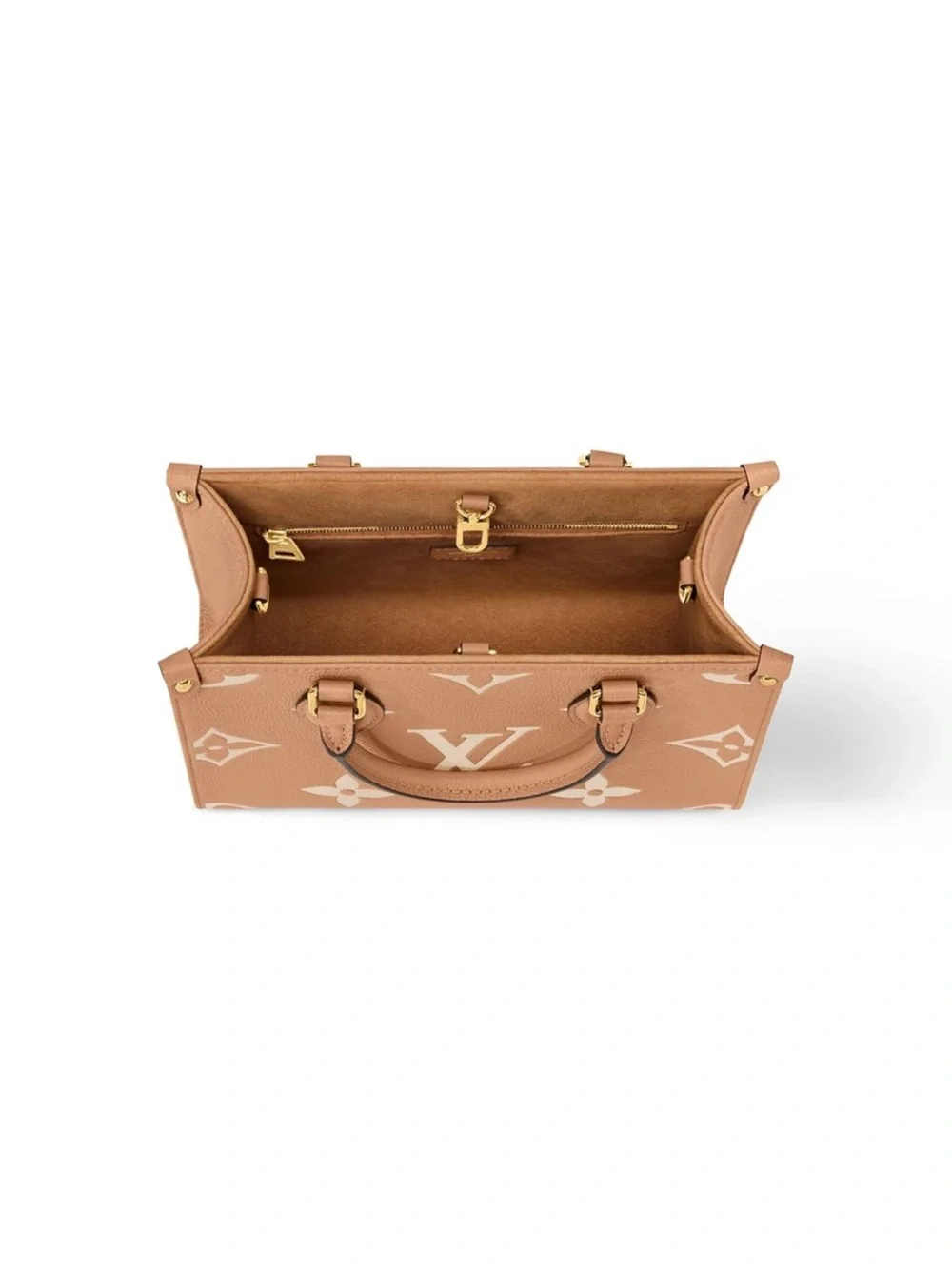 NEW Louis Vuitton OnTheGo PM Tote Monogram Motif Tan/Beige
